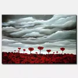 Floral painting - Here Comes the Rain Again