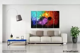 Abstract painting - The Wandering Fire | Osnat Fine Art