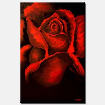 Floral painting - Red Rose