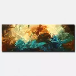 Abstract Colorful Painting On Canvas Impasto Oil Painting Black Canvas