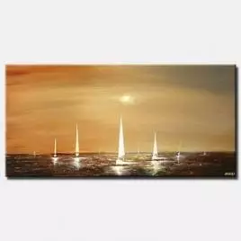 Seascape painting - If You be My Boat I Will be Your Sea