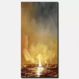 Seascape painting - Abstract Sky