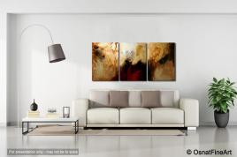 large modern splash abstract painting red beige, abstract painting