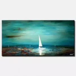 Seascape painting - Sail with me Tonight