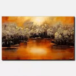landscape painting - By the Lake