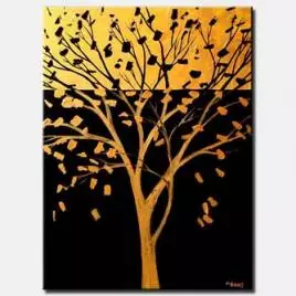 landscape painting - Golden Tree