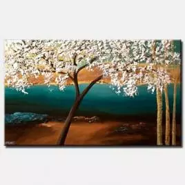 landscape painting - By the Almond Tree