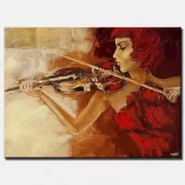 Figure painting - Old Violin