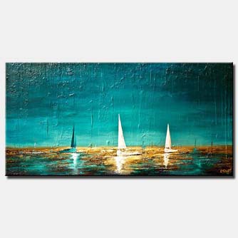 Seascape painting - Meeting at the Horizon