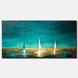 Seascape painting - Meeting at the Horizon
