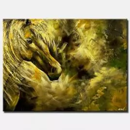 Animals painting - Facing the Wind