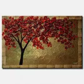 landscape painting - Tree of Many Roses