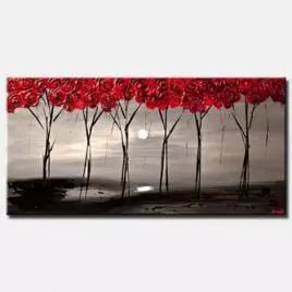 landscape painting - When the Night Falls