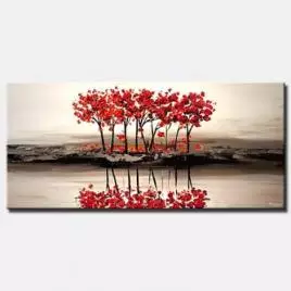 landscape painting - Red Blossom