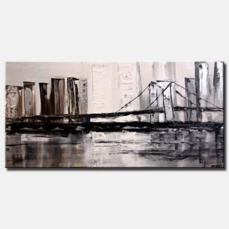 Cityscape painting - The Silver Bridge