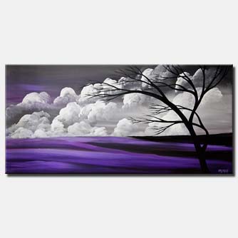 Landscape painting - Purple Land