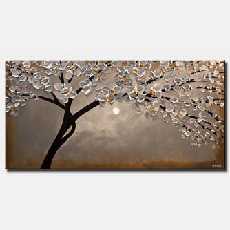 Prints painting - Silver Blossom