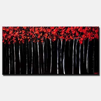 landscape painting - Red Forest