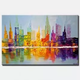 Cityscape painting - City Skyscrapers