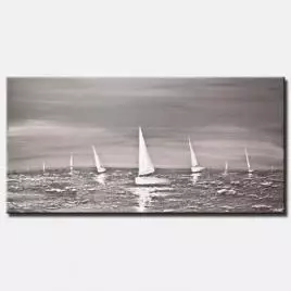 Seascape painting - The Silver Sea