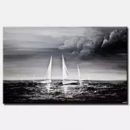 Seascape painting - Stormy Sea