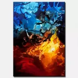 abstract painting - Fire and Ice