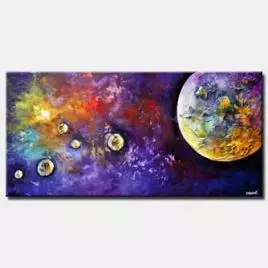 Abstract painting - Birth of a Planet
