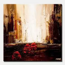 Cityscape painting - Red Cab