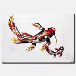Animals painting - Red Koi Fish