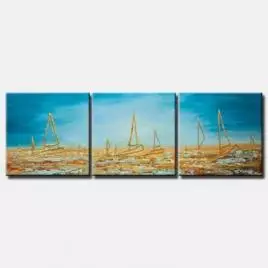 Seascape painting - Golden Sail