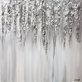 Abstract painting - Silver Drops of Jupiter