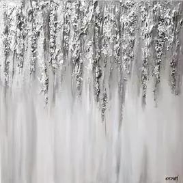 Abstract painting - Silver Drops of Jupiter