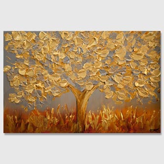 Landscape painting - The Golden Blooming Tree