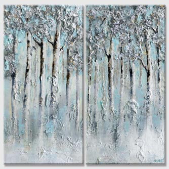 Landscape painting - Silver Forest