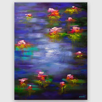 Floral painting - Monet Pond
