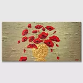 Floral painting - Red Poppies