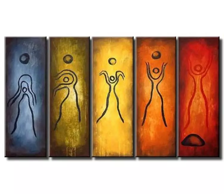 Painting For Sale Multi Panel Evolution Painting 1193