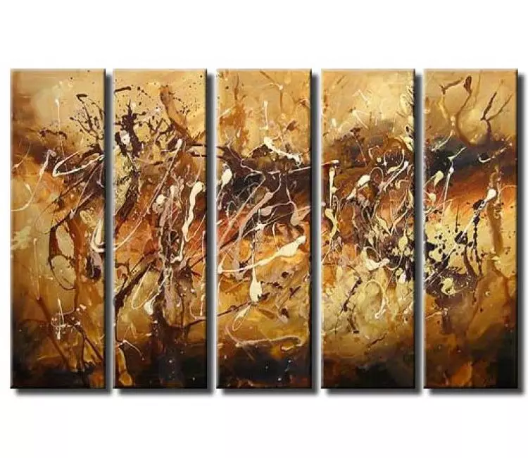 Painting for sale - caramel coloured painting #3132