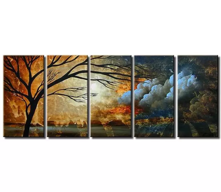Landscape painting - 1 multi panel canvas landscape #3803
