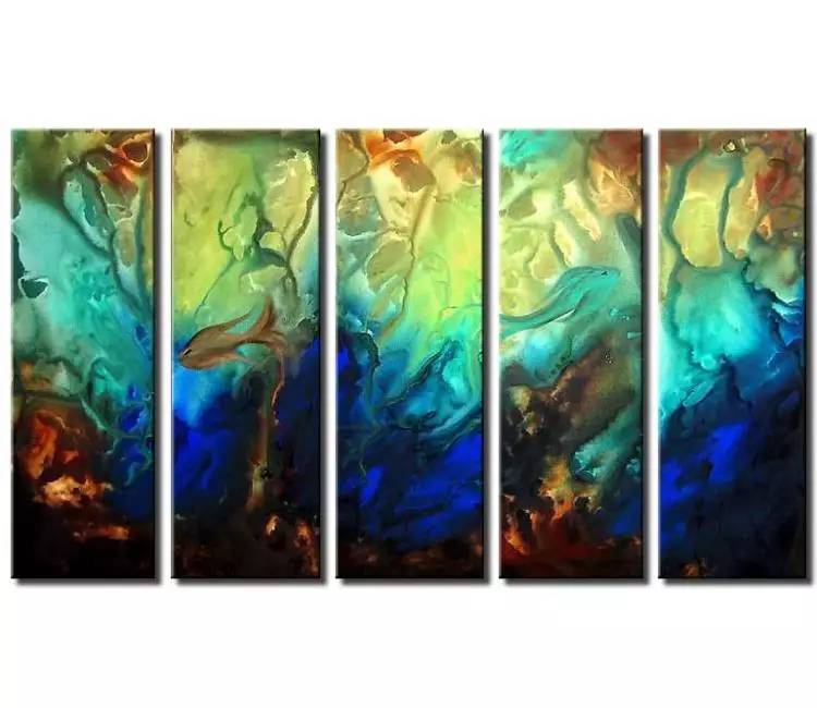 Painting for sale - multi panel wall painting #3531