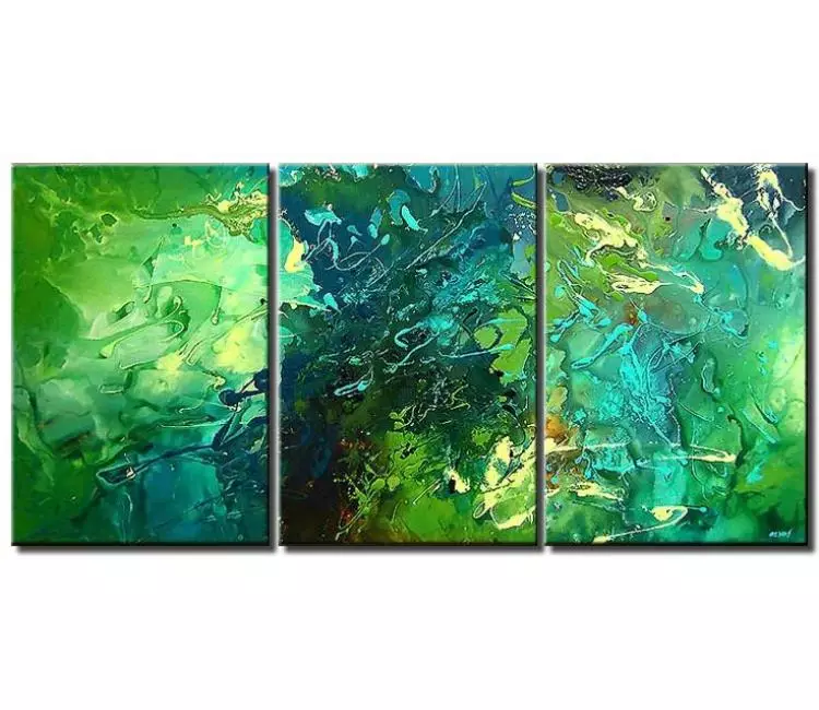 Painting for sale - green abstract art #3596