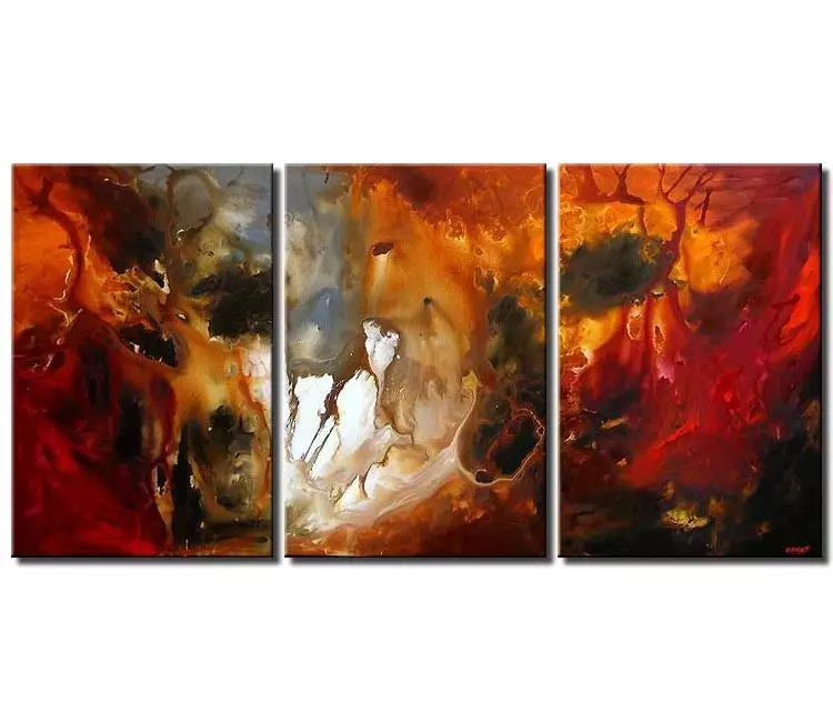 Painting - original contemporary red abstract painting modern palette ...