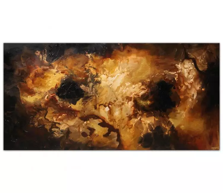 Painting for sale - large brown wall decor #4086