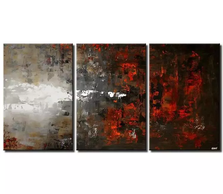 Abstract painting - brown and rusty orange abstract painting #5732