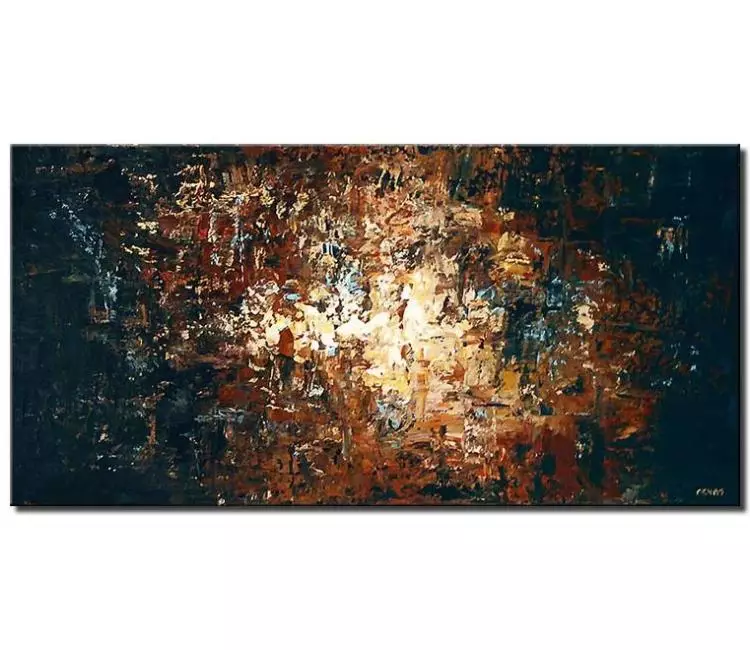 Painting - abstract art in dark colors large painting #4905