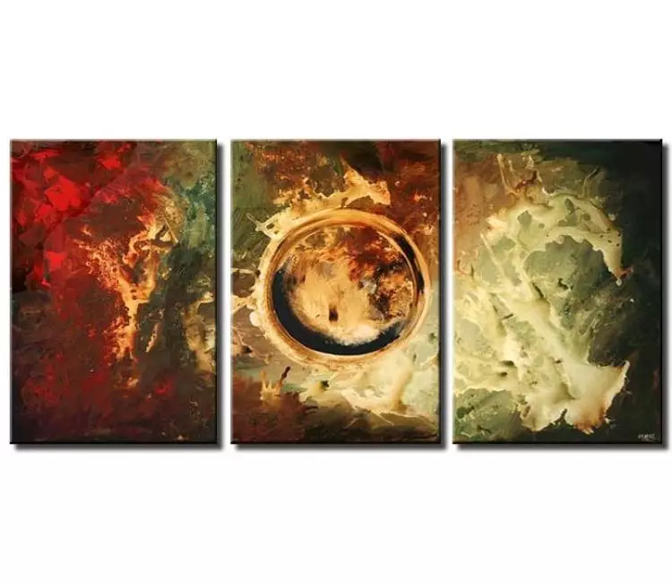 Painting for sale - modern abstract home decor triptych star #5287