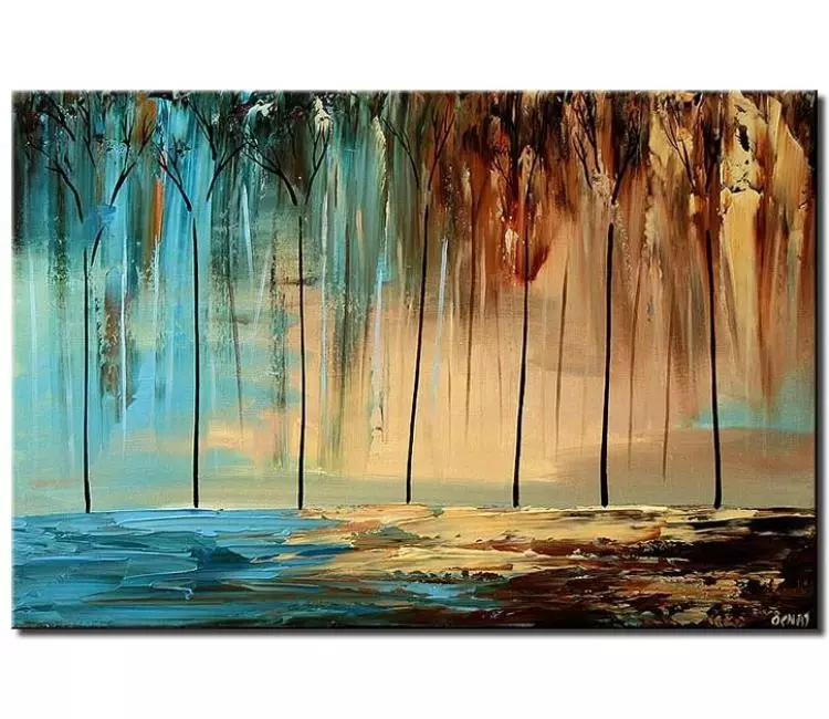 Download Painting for sale - abstract forest home decor by the sea ...