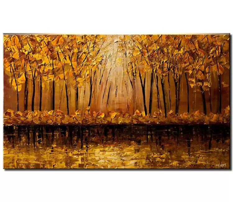 Buy golden forest over river bank #6008