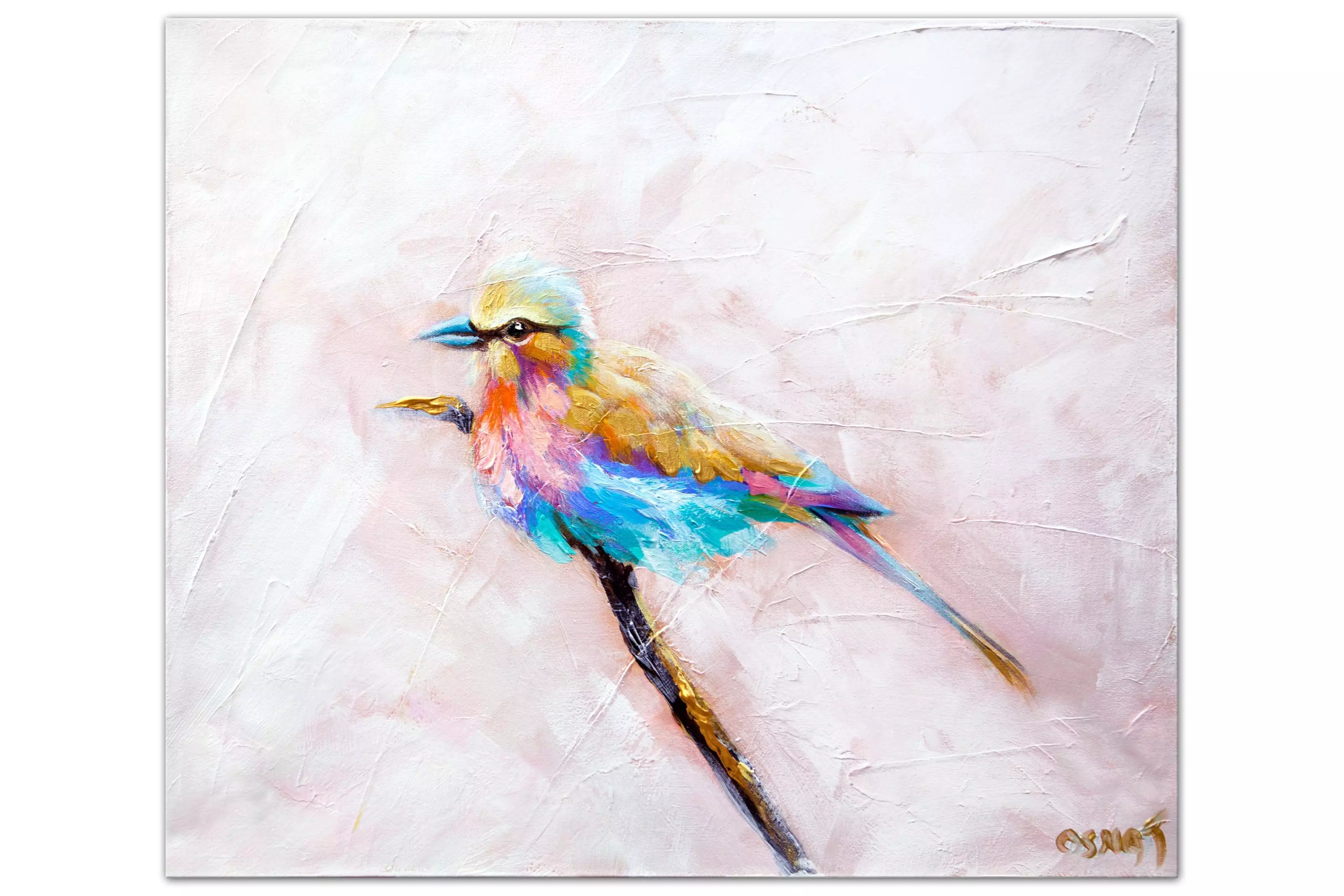 colorful bird abstract painting