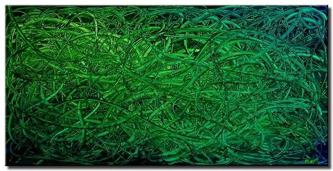 modern green painting
